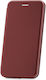 Book Piele Artificială / Piele Burgundy Huawei Nova 5T / Honor 20