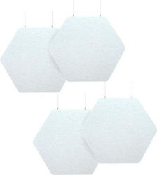 Audiodesigner Ecobaffle Hexagon Lato Ηχοαπορροφητικά Πάνελ Οροφής 35cm 1.27 Τ.μ Λευκό 4 Τεμάχια Audiodesigner Ecobaffle Hexagon Lato Ηχοαπορροφητικά Πάνελ Οροφής 35cm 1.27 Τ.μ Λευκό 4 Τεμάχια