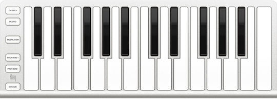 ESI Midi-Tastatur mit 25 Tasten Schwarz