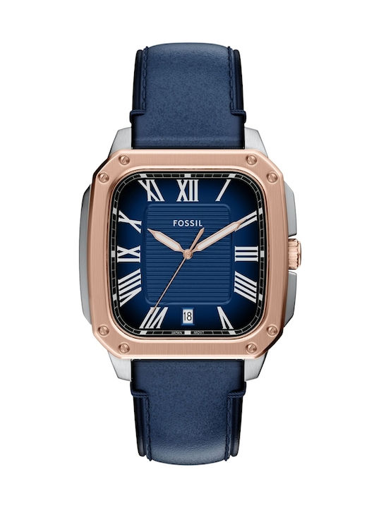 Fossil Three Ρολόι Μπαταρίας με Δερμάτινο Λουράκι Fossil Three Ρολόι Μπαταρίας με Δερμάτινο Λουράκι