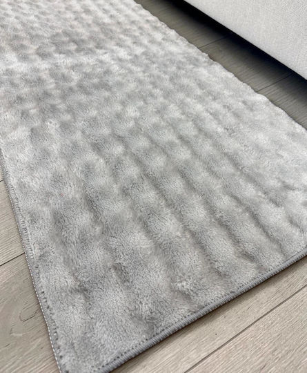 Linea Home Αντιολισθητικό Χαλί Διάδρομος Γούνινο Ασημί 70x200cm