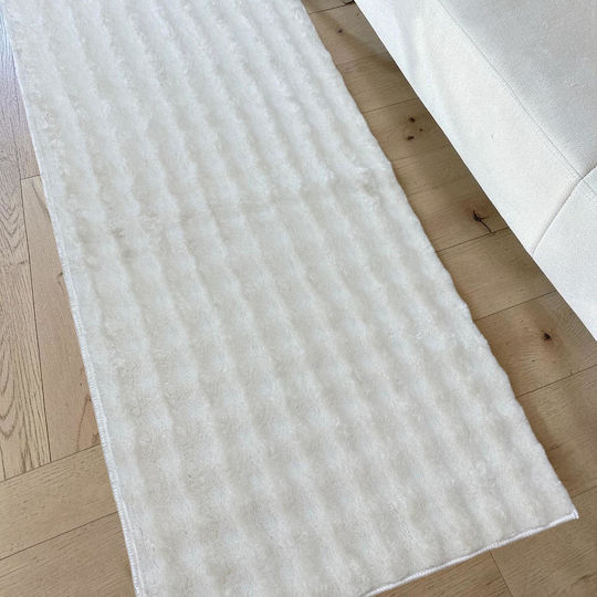 Linea Home Αντιολισθητικό Χαλί Διάδρομος Γούνινο Εκρου 70x200cm