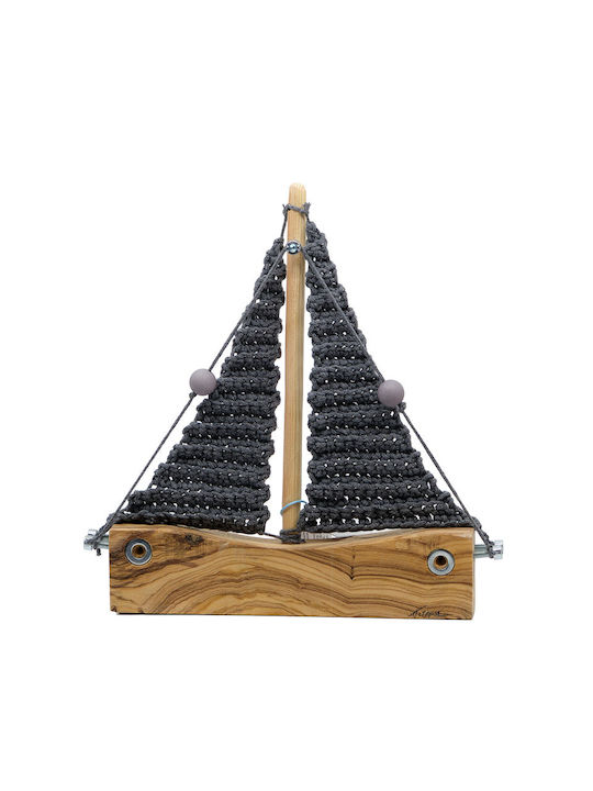 Piteros Karavi Hölzernes Olive Gewebe Tuch A06 Grau 23x30x3,5/250g