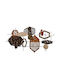Fylliana Geometric Wall Decor Element Brown Metal 90x3x48cm