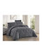 Alpha-Market Sherpa Comforter Set Super Double 220x240cm Grey