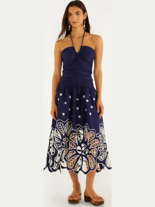 Rochie De Vară Pentru Femei Midi Albastru Închis