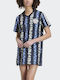 X Farm Summer T-Shirt Dress Black / Cream White / Multicolor