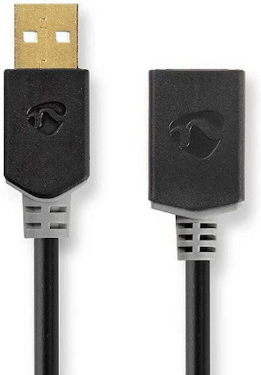 Nedis USB 2.0 Cable USB-A male - USB-A female Μαύρο 3m CCBW60010AT30