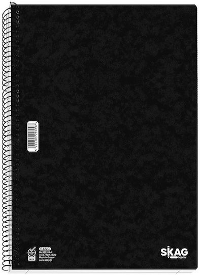 Skag Spiral Notebook Ruled B5 Basic Black