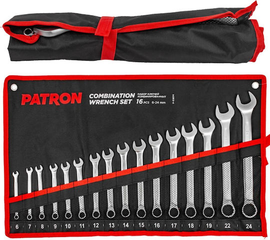 Set 14 chei poligonale plate 6-24mm pe suport de tablă