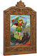 Polyart Heiligenikone Erzengel Michael Holzbild mit Dornen 30cm