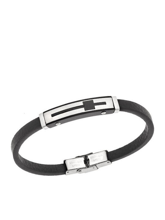 Senza Men's Leather Bracelet