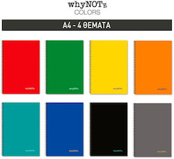 WhyNote Spirale Schulheft Geregelt A4 Verschiedene Designs WhyNote Spirale Schulheft Geregelt A4 Verschiedene Designs