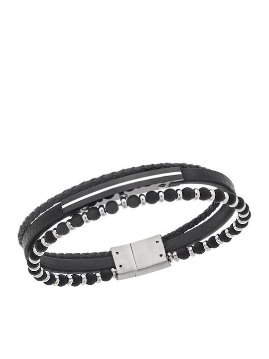 Senza Men's Leather Bracelet