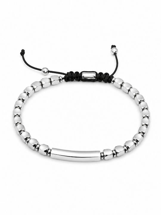 Visetti Men's Macrame Bracelet Made of Steel