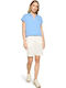 Women's Short Sleeve Blue Blouse