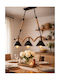 Boho Hanging Light with Rope for E14 Socket 74x95cm