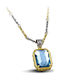 Dimitrios Exclusive Double Necklace Made of Gold Plated Silver Blue
