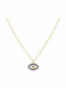 Nire Halskette Auge mit Zirkon Blau