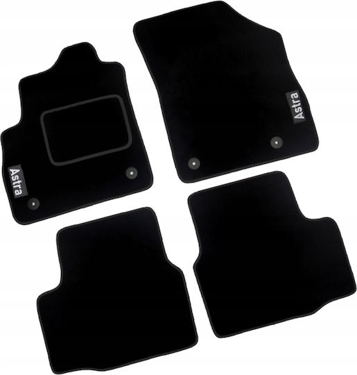 Set Car Mats 4 Pieces Carpet Opel Astra K From 2015 Premium Black
