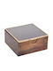 Metallic Brown Jewellery Box 13x13cm