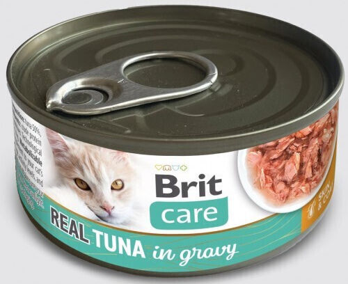 Brit Care Υγρή Τροφή για Γάτες σε Κονσέρβα με Τόνο και Σολομό 80gr
