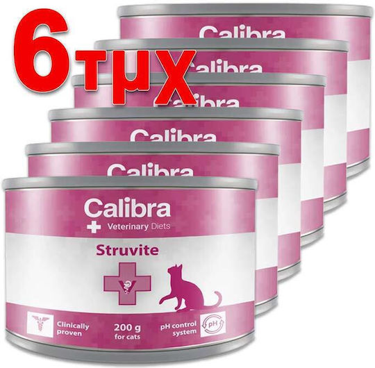 Calibra Struvite Nasses Katzenfutter in Dose mit Huhn 6x200gr