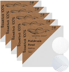 Leinwand 10x10 Weiß Gestreckte Leinwand Malerei Malpanel 5 Stück