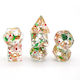 Suegao Set 7 Transparent Christmas Tree Dice Rpg Green-red-white/gold