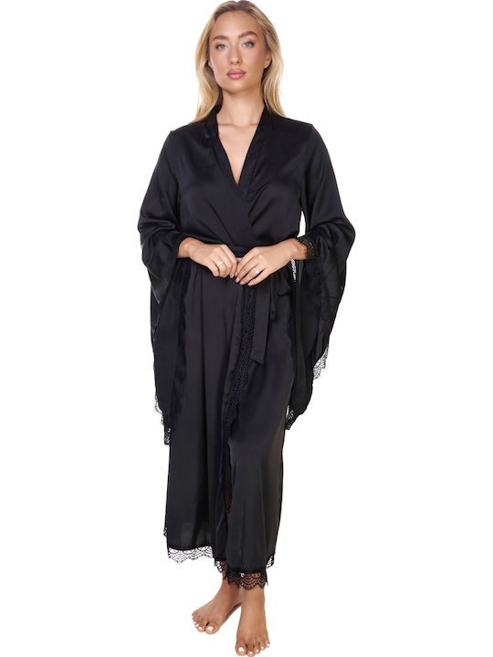 Comfort Summer Women's Robe Black