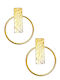 Touch Gold Plated Dangle Earrings 1732 5 Gold
