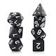 Suegao Set 7 Opaker Würfel Rollenspiele & Miniaturenkriegsspiele Schwarz Weiß
