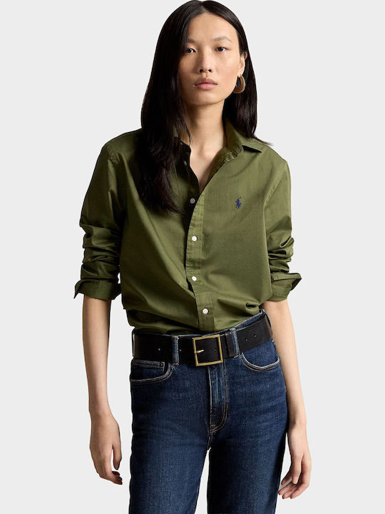Shirt Long Sleeve Women's Shirt Olive
