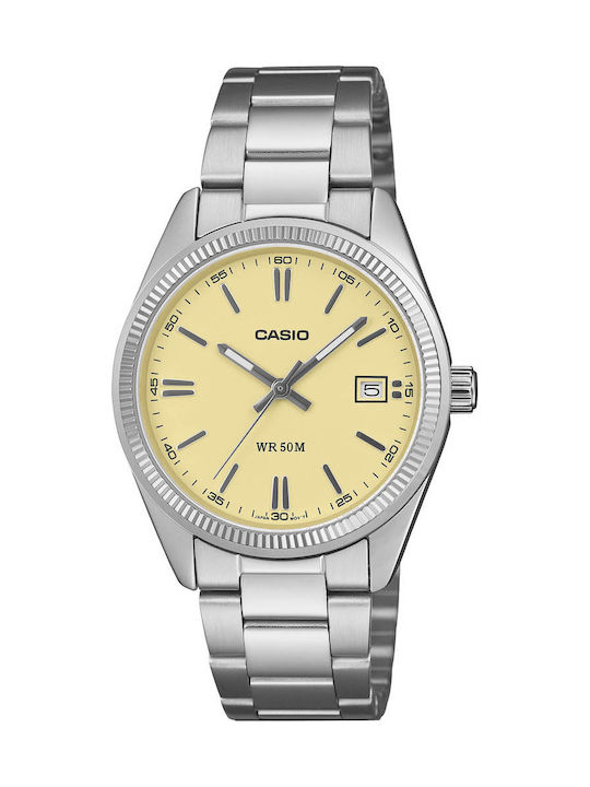 Casio Colecție Ceas Bărbătesc Cu Baterie Și Brățară Din Metal Argintie