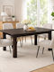 Faii Extendable Table from Solid Wood Wenge 160(+40)x90x78cm
