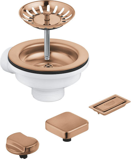Grohe Pop Up Plastic Sink Cap with Overflow Grey