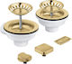 Grohe Pop Up Plastic Sink Siphon with Overflow Gold