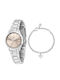 Women's Watch 28mm Battery with Pink Metal Bracelet
