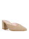 Suede Mules With Heel In Brown Colour