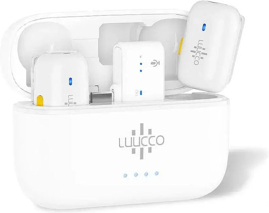 Luucco MiniPods K2 Set Microfon Wireless de Rever, Clip On pentru Cameră în Culoare Albă