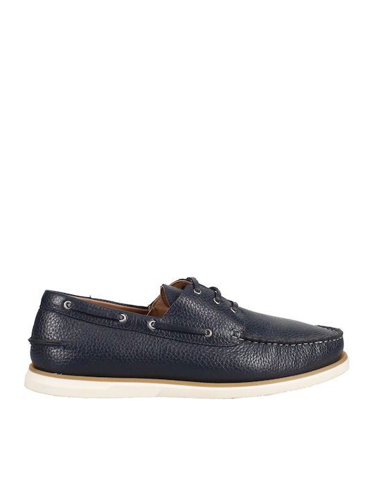 Δερμάτινα Ανδρικά Boat Shoes σε Μπλε Χρώμα