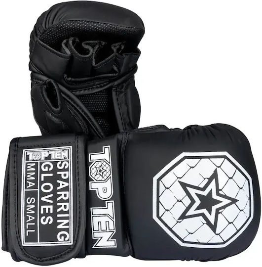 Top Ten Contender MMA-Handschuhe Schwarz Goldfarben