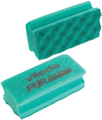 Vileda Puractive Burete Nu Zgârie cu Mâner Verde 8,5x13,5cm