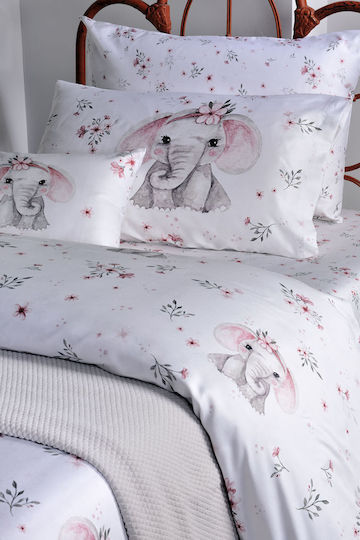 Down Town Home Kids Sheets Set Little Elephant 175x255cm Down Town Home Kids Sheets Set Little Elephant 175x255cm