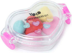 Yolo Scented Eraser Hearts Set 5 Pieces 90809