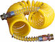 Spiral Pneumatic Hose M22 6m Silicone Yellow