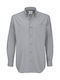 Herren Langärmeliges Hemd B & C Oxford Lsl Silbermond