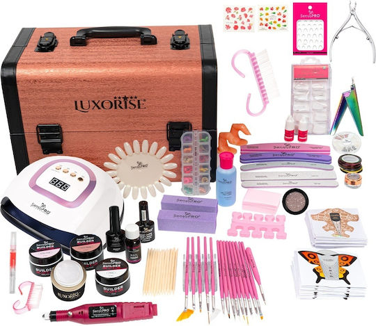 Set Unghii False Sensopro Milano Gel 15ml Luxorise Geantă Promoție #12 + Cadou 15 Pensule Manichiură Sensopro Milano
