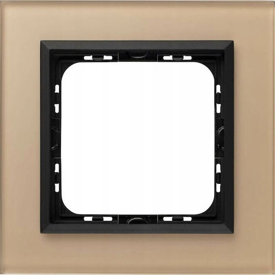 Sonata Frame Single Champagne Frosted Glass R-1rgc 81 33