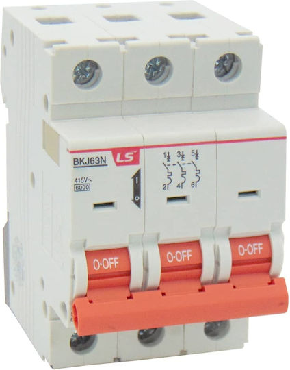 Ασφαλεια Ραγας 3p D 63a 6ka 415vac Bkj63n Lg Σετ 4